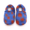 Cozy-Dots-ust-trendyol Lacivert puantiyeli peluş kaydırmaz çocuk ev ayakkabısı