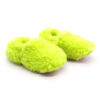 neon yeşil lime peluş kaydırmaz çocuk ev ayakkabısı