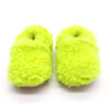 neon yeşil lime peluş kaydırmaz çocuk ev ayakkabısı