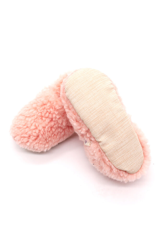 pembe marshmallow peluş kaydırmaz çocuk ev ayakkabısı