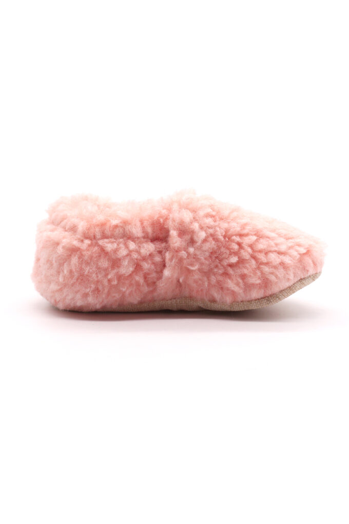 pembe marshmallow peluş kaydırmaz çocuk ev ayakkabısı