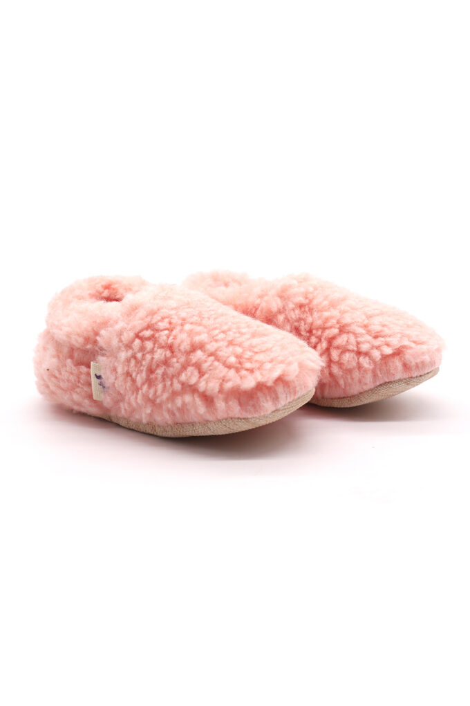 pembe marshmallow peluş kaydırmaz çocuk ev ayakkabısı