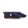 morgedan-denim-dots-yan-keyifbebesi-beyaz Morgedan Puantiye Denim Pamuklu Çocuk Ev Ayakkabısı