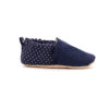 morgedan-denim-dots-yan-tek-keyifbebesi-beyaz Morgedan Puantiye Denim Pamuklu Çocuk Ev Ayakkabısı