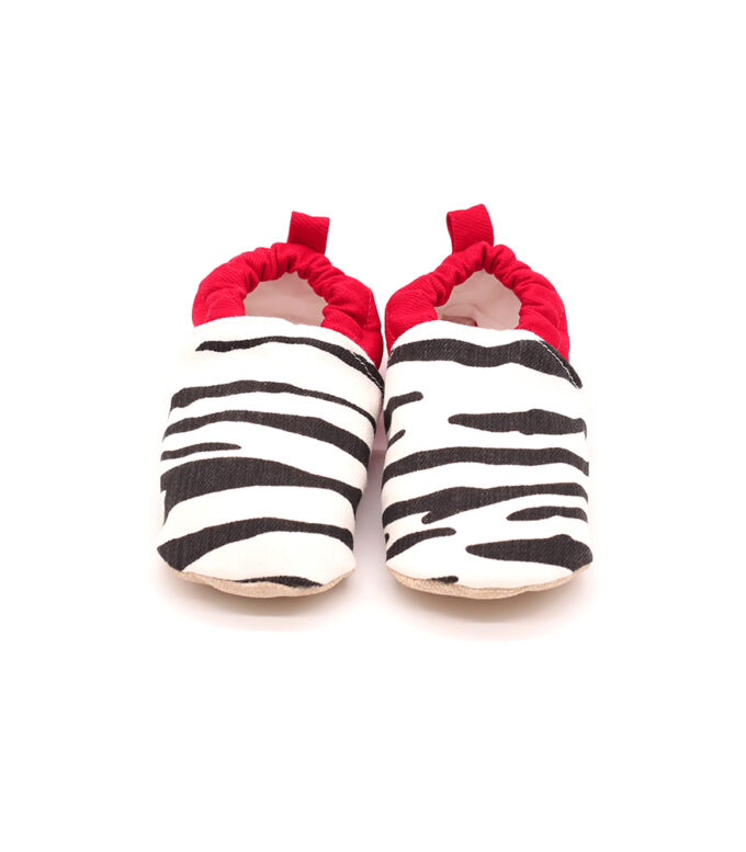 Morgedan Kırmızı Zebra Pamukllu Çocuk Ev Ayakkabısı