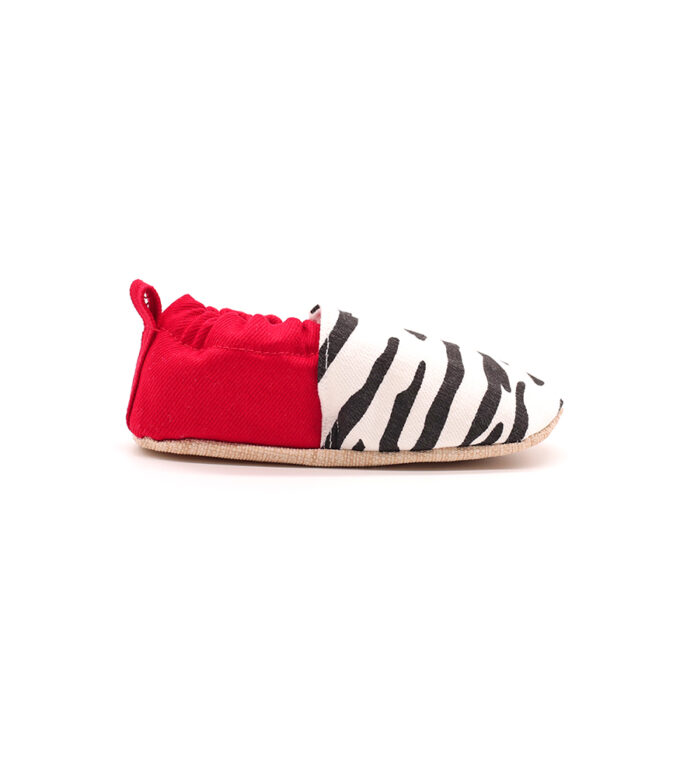 Morgedan Kırmızı Zebra Pamukllu Çocuk Ev Ayakkabısı